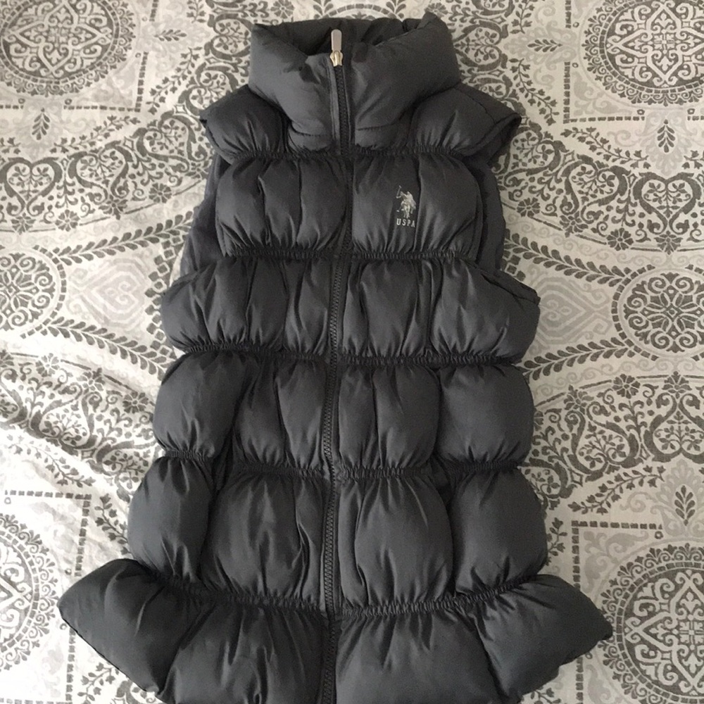 Dark grey USPA scrunchie women’s vest